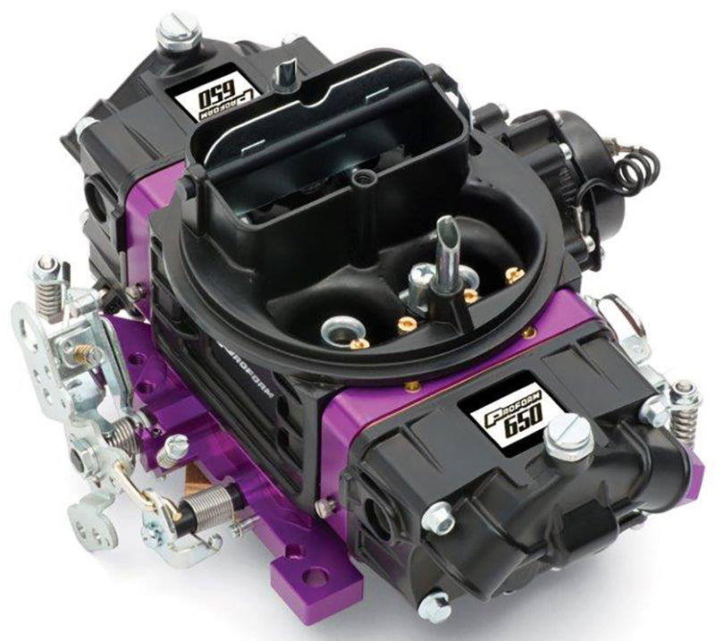 Proform PR67312 650 CFM Double Pumper 4-Barrel Carburettor - Black Billet Base Plate & Metering Block w/ Electric Choke