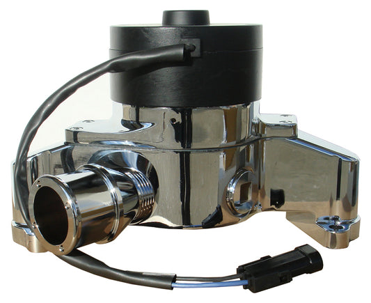 Proform PR68232C Billet Electric Water Pump Chrome suit SB Chrysler w/ Backing Plate & Hose Fitting