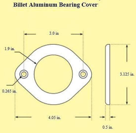 Pro Werks PWC73-081-B Steering Bearing Kit Fits 7/8" Dia Shafts w/ Billet Cover