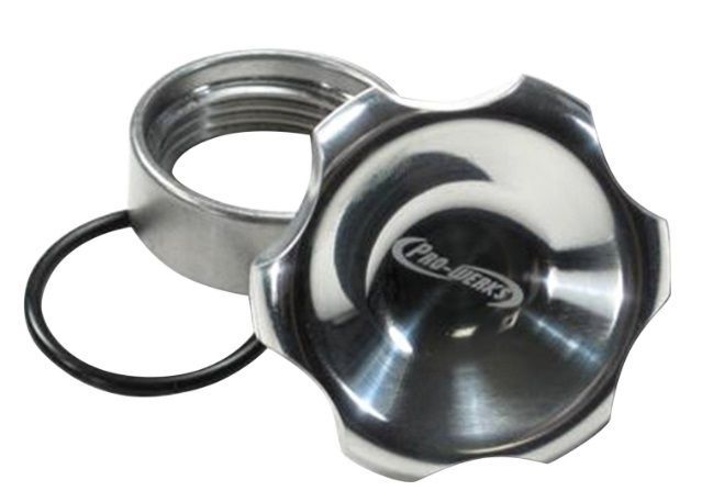 Pro Werks PWC73-734 1-5/8" Polished Fill Cap w/ Steel Weld Bung