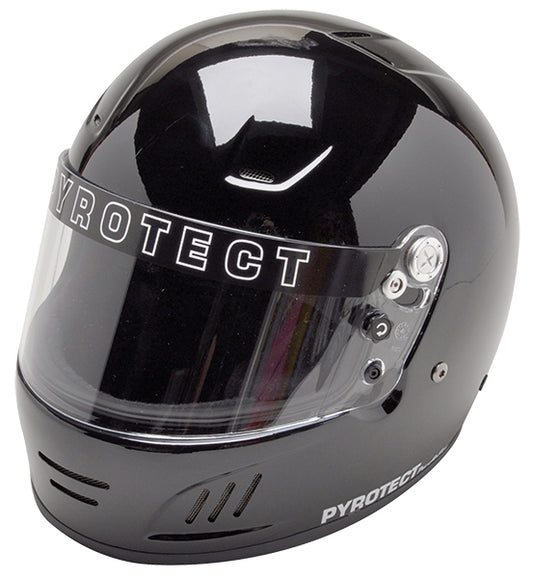 Pyrotect PY9014005 Black Pro Airflow Full Face Helmet Large w/ Clear Shelid. Snell Sa2015 Rated