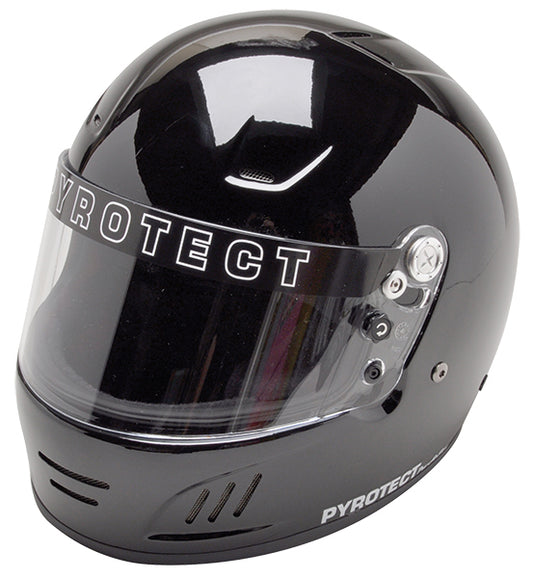 Pyrotect PY9015005 Black Pro Airflow Full Face Helmet x-Large w/ Clear Shelid. Snell Sa2015 Rated