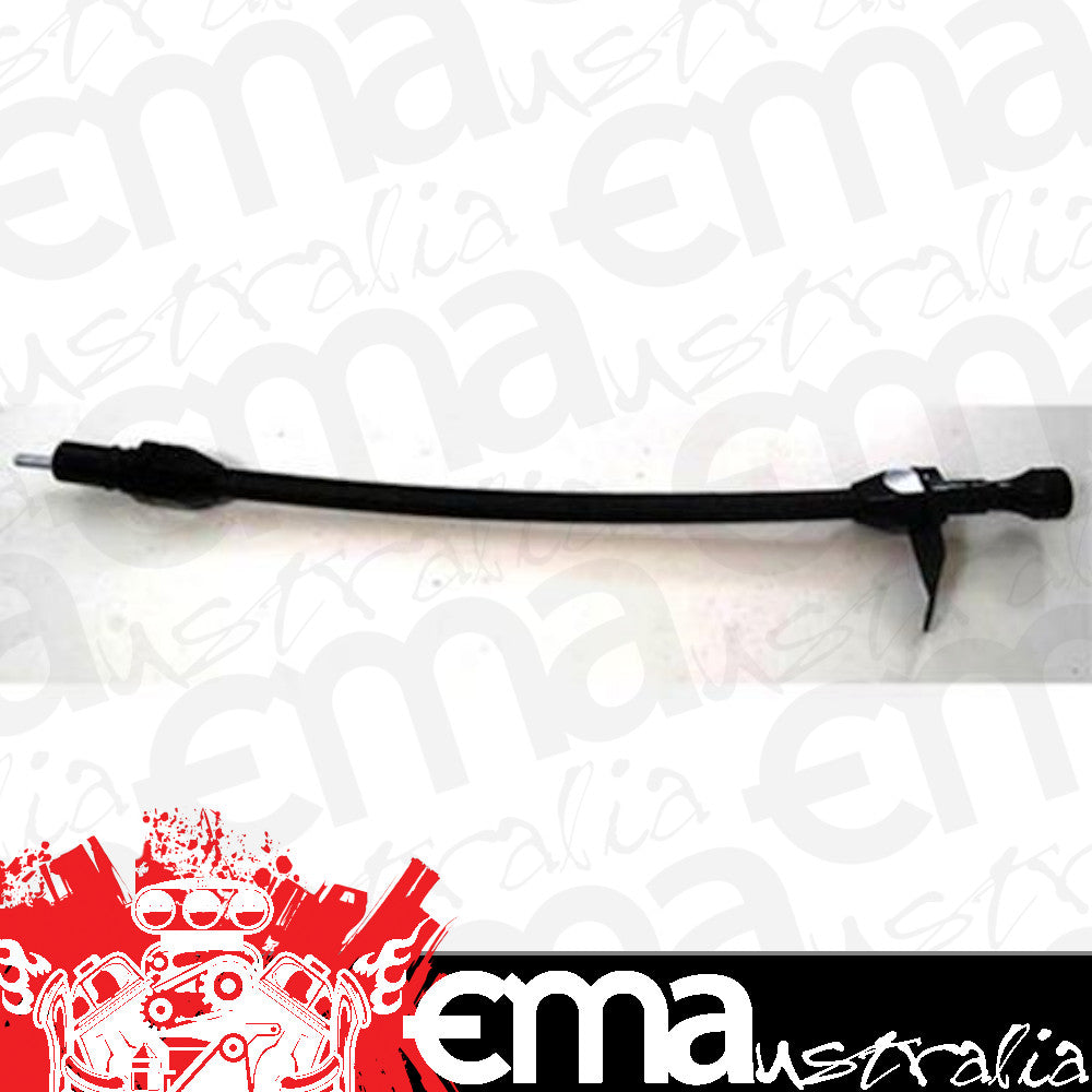 RPC RPCR5004BK Flexible Transmission 19'' Black Dipstick GM Th350 Braided Steel Housing/Dipstick Natural Finish