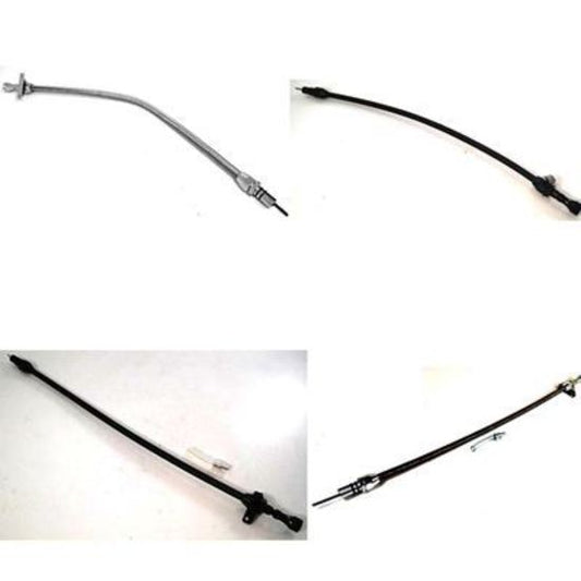 RPC RPCR5108 Flexible Transmission 29' Dipstick Chrysler Torqueflite 904 Firewall Mount Braided Steel Housing/Dipstick Natural Finish