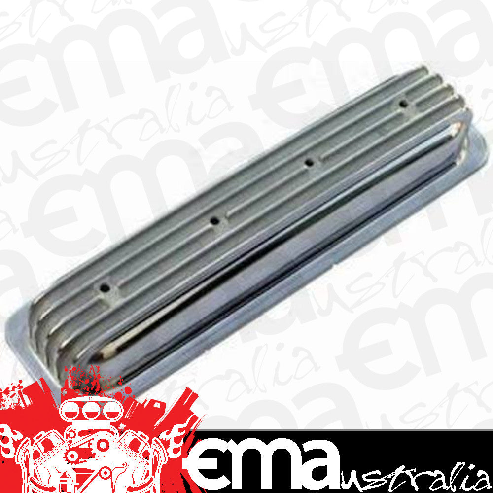 RPC RPCR6190 Chev SB 305 350 Tall Finned Aluminium Valve Covers Centerbolt No Breather Hole