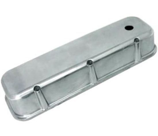 RPC RPCR6330C Chev 65-95 Big Block Ball Milled w/Hole 3-11/16' Tall Chrome Finish Baffled Aluminium Valve Covers