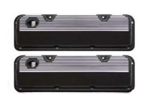 RPC RPCR7639 Nostalgia Alloy Black Finned Valve Covers suit Ford 351C V8