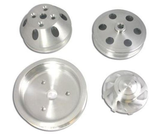 RPC RPCR8700POL Chevrolet Small Block Short Water Pump Serpentine Pulley Kit