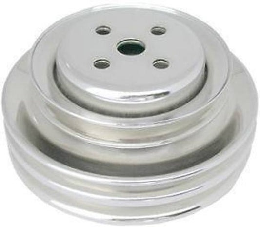 RPC RPCR8973 Chrome Steel Triple V Water Pump Pulley Ford Windsor 289