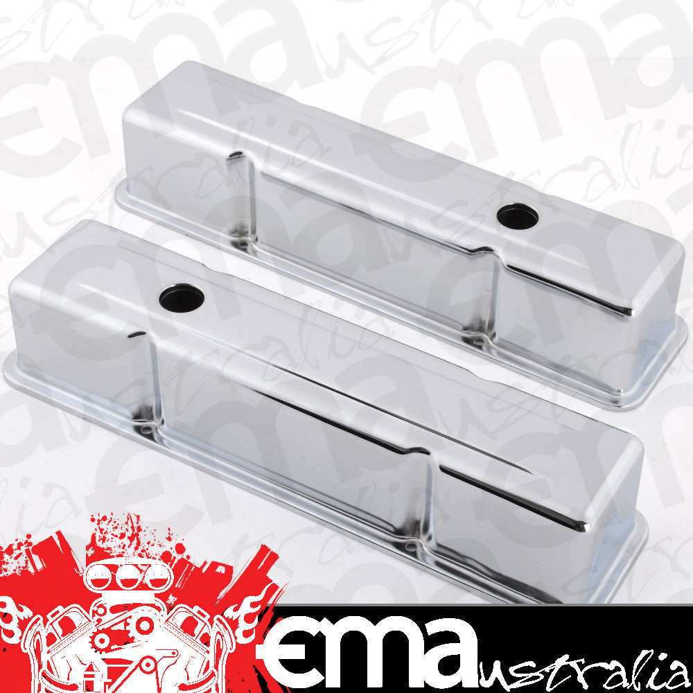 RPC RPCR9215 Racing 1958-86 Chev Small Block 283 305 327 350 Chrome Valve Covers