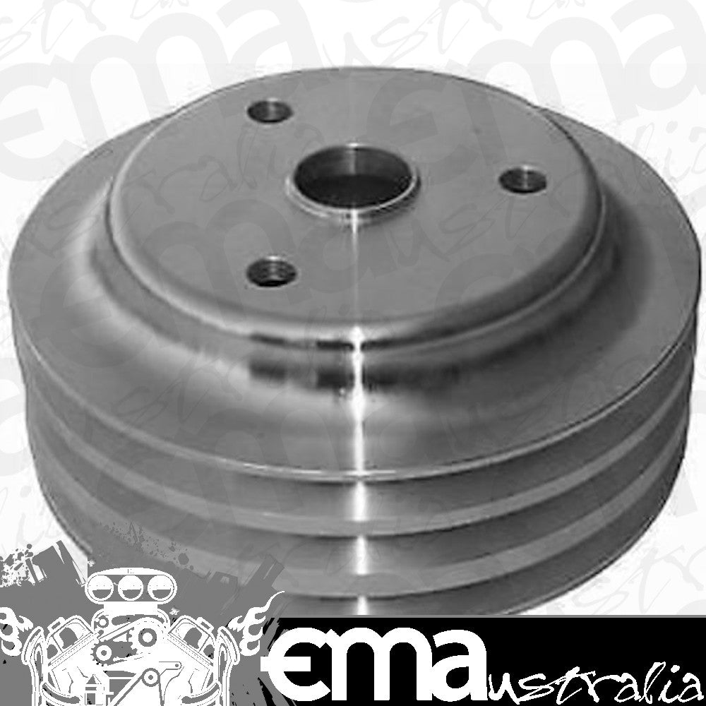 RPC RPCR9486 Satin Alloy Triple V Crank Pulley Chev SB Long Water Pump