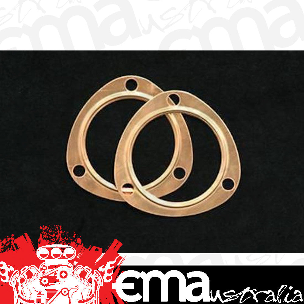 SCE Gaskets SCE4300 Pro Copper Embossed Collector 3 Bolt Gaskets 3" 1 (pair)