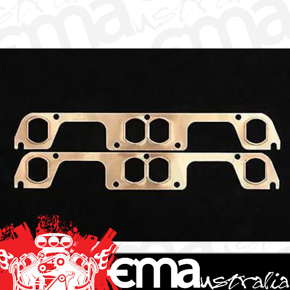 SCE Gaskets SCE4511 Chev Small Block Pro Copper Embossed Exhaust Gaskets