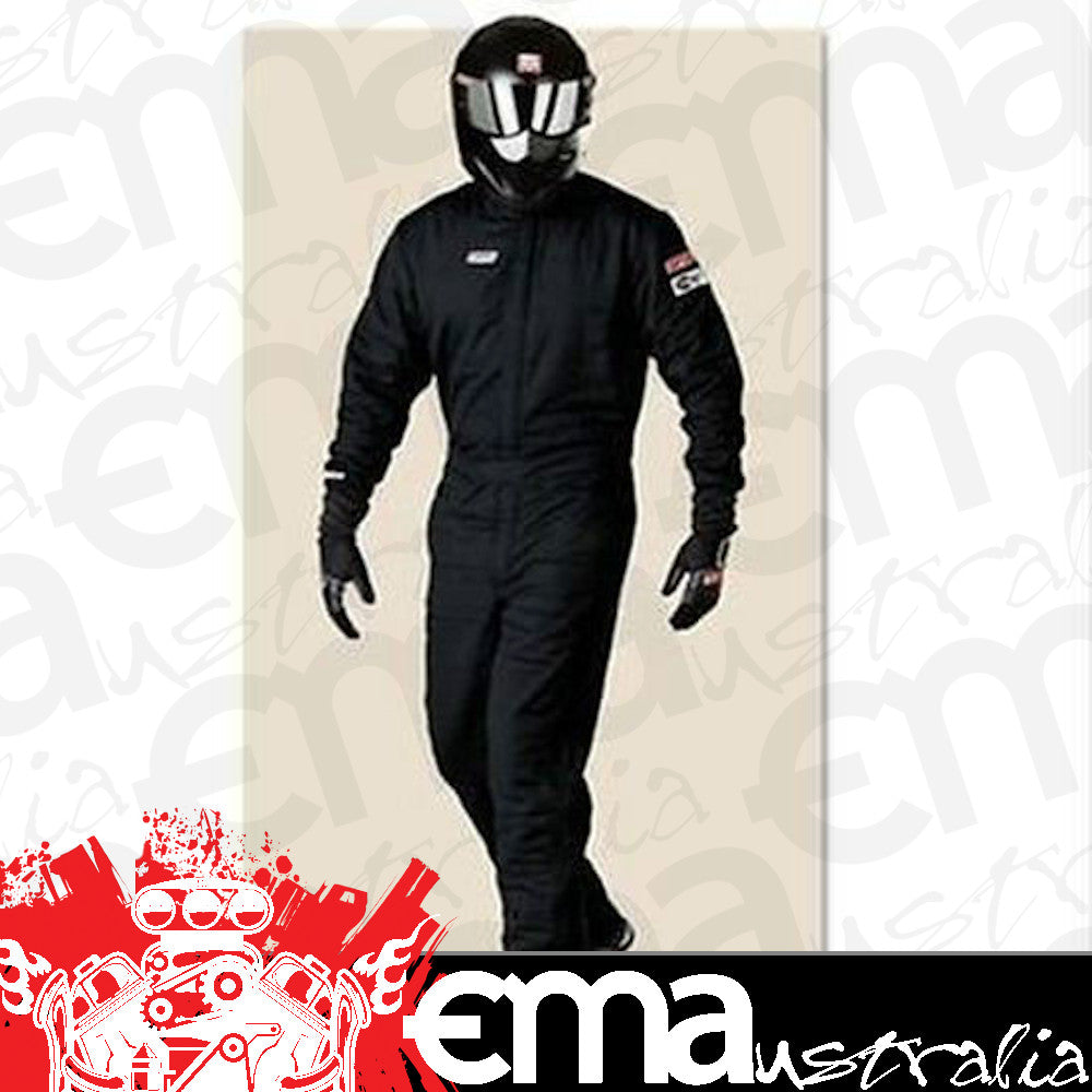 Simpson SI0602211 Supersport 2 Layer 1 Piece Nomex suit - Medium Black SFI 5