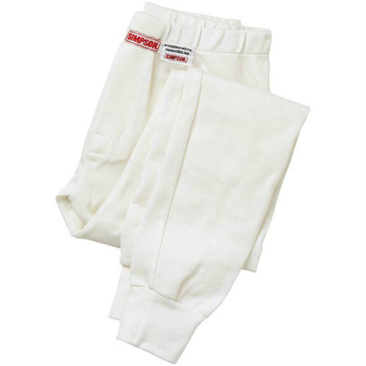 Simpson SI20101M Soft Knit Nomex Underwear Pants Medium White SFI 3.3