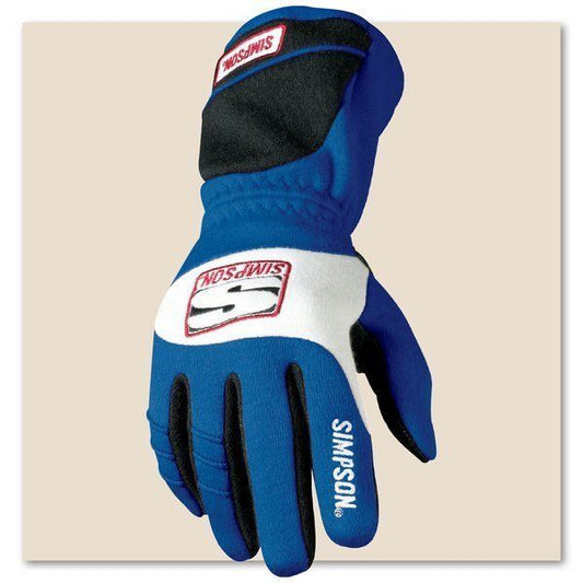 Simpson SI20400MB V-Grip GlOve Nomex/Leather SFI 3.3/5 Size Medium Blue