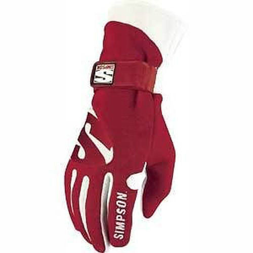 Simpson SI21700MR Legend Driving GlOves SFI Nomex/Leather Size Medium Red