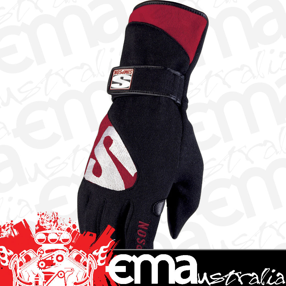 Simpson SI21700SK Legend Driving GlOves SFI Nomex/Leather Size Small Black