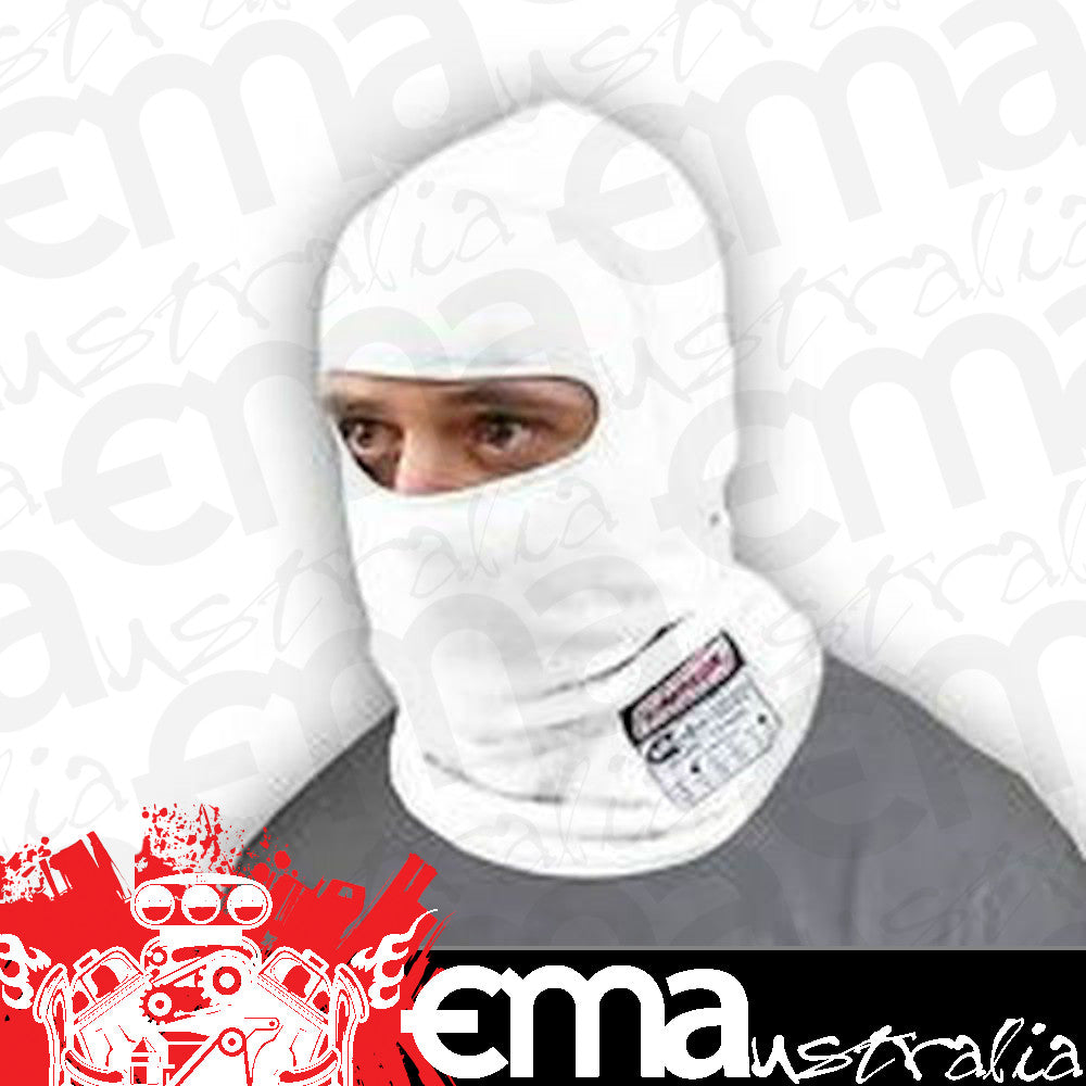 Simpson SI23000 Nomex Headsock Balaklava Single Eyeport White