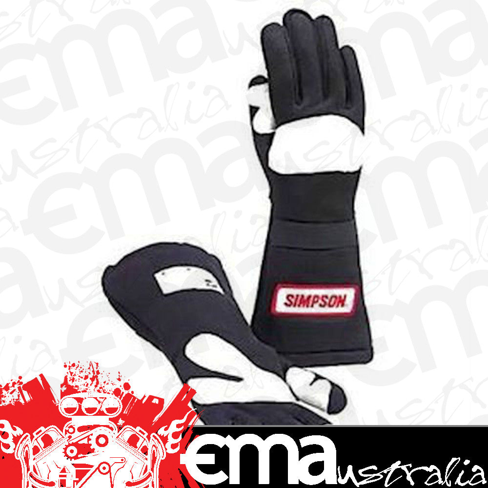 Simpson SI37014S Drag Racing Nomex Driving GlOves SFI 3.3/20 Size Small Black