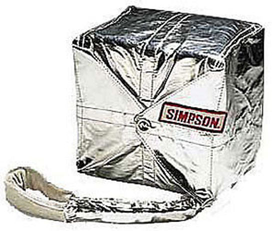 Simpson SI42020BKS Si42020Bk/S Skyjacker Parachute 10Ft Drag Chute 200Mph Black/Silver Pack