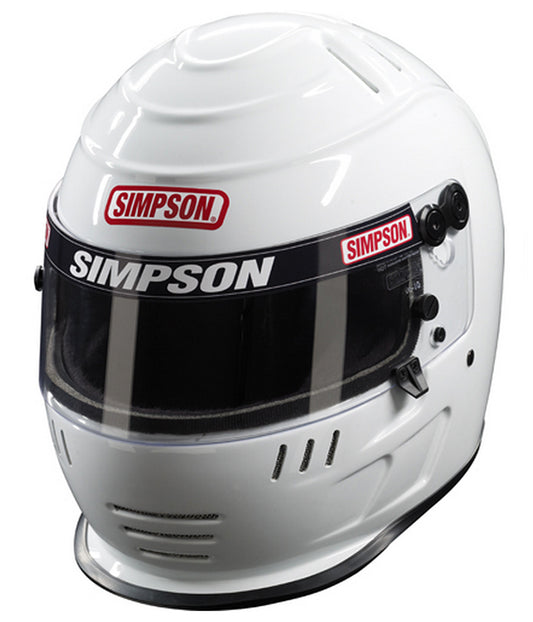 Simpson SI4707181 Speedway Shark Helmet Medium 7-1/8" White Snell Sa 2010 ApprOved