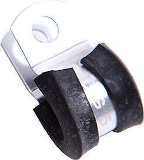 Aeroflow AF158-28S Cushioned P Clamps -28AN (5 Pack) Silver 44.5mm Or 1-3/4" ID