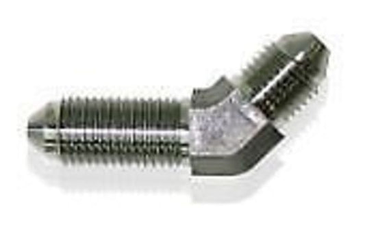 Aeroflow AF321-04 Stainless -4AN Bulkhead 45Deg Stainless Nut Seperate