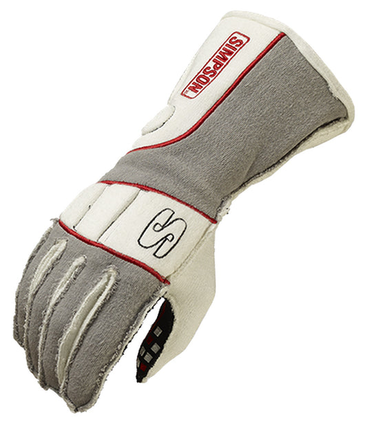 Simpson SIVRLG Vortex GlOve Grey/White Large SFI 3.3/5