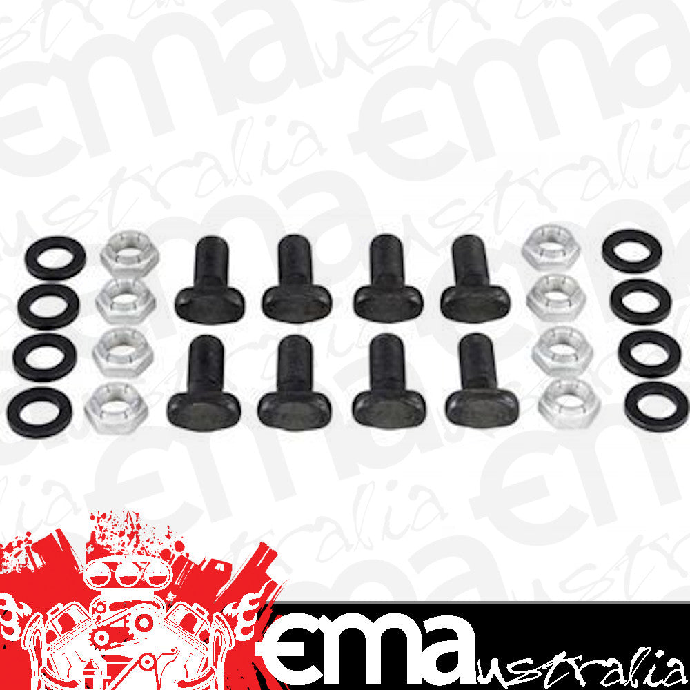 Strange STH1133STKIT Axle Housing End Fasteners T-Bolts 3/8-24 In. Thread Steel Black Oxide Nuts Chrysler 8.75 In. Kit