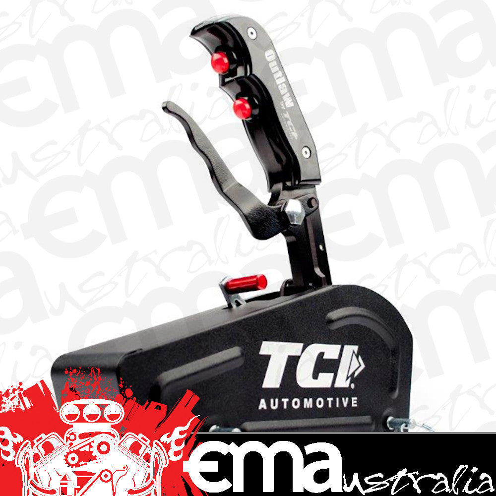 TCI Auto TCI611632BL Outlaw Blackout Shifter suit Gm & Ford 3-Speed Reverse Pattern w/ Cover & 2 Accessories Buttons