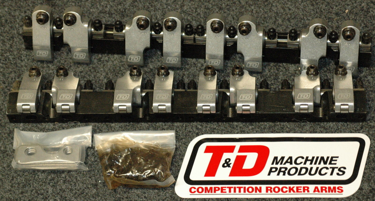 T&D TD2300-60-60 Roller Rockers Chev SB w/ Afr 227-245 Head 1.6In 1.6 Ex Ratio
