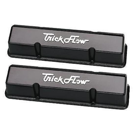 Trick Flow Specialties TFS31511802 Trickflow Tall Cast Aluminium Valve Covers Black Chev Small Block