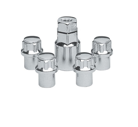 Topline TLC42705C Standard Mag Wheel Lock Nuts - 1.50" Tall 0.60" Shank 12mm 1.50" Thread (Set of 4)