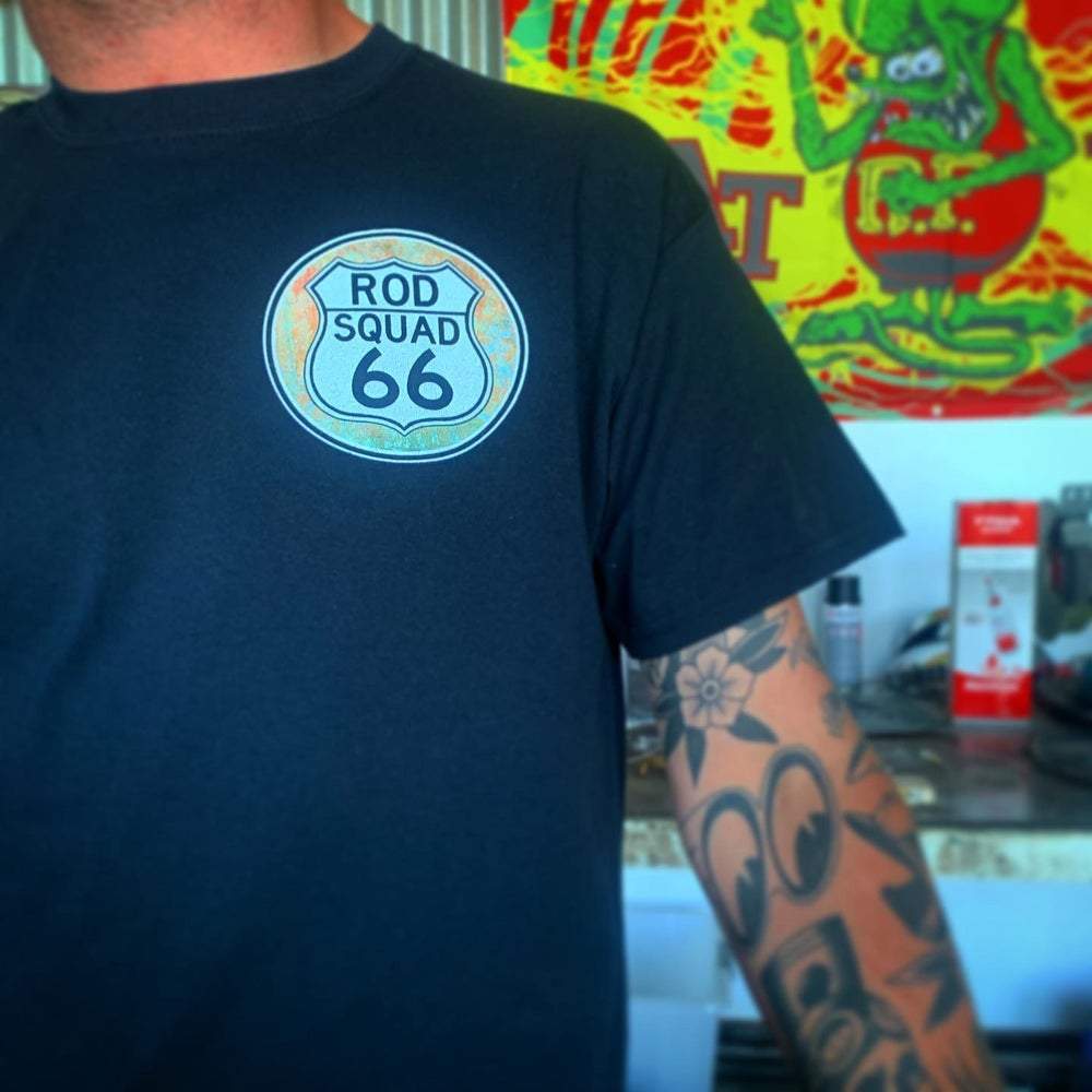 THE ROD SQUAD - The Iconic Route 66 Style Logo T-Shirt