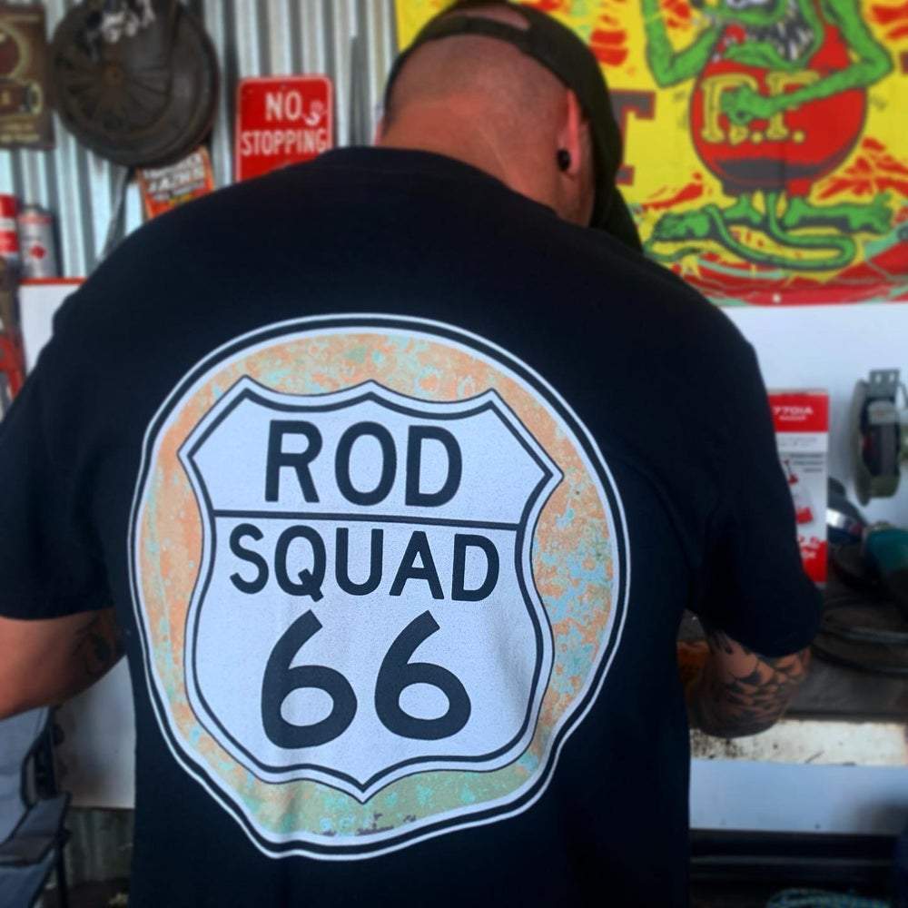 THE ROD SQUAD - The Iconic Route 66 Style Logo T-Shirt