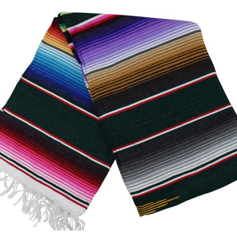 THE ROD SQUAD - Mexican Sarape Blanket X-Large - Black for Hotrod & Classic Cars