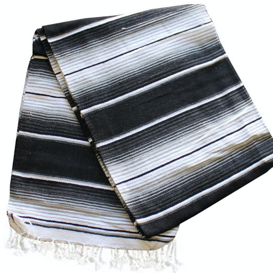 THE ROD SQUAD - Mexican Sarape Blanket X-Large - Black Two Tone for Hotrod & Classic Cars