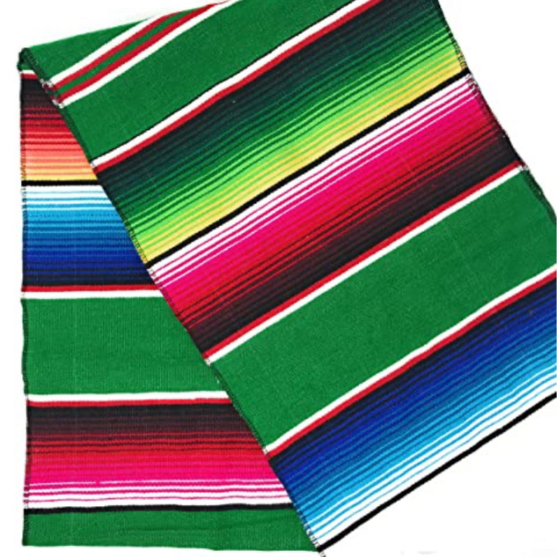 THE ROD SQUAD - Mexican Sarape Blanket X-Large - Green for Hotrod & Classic Cars