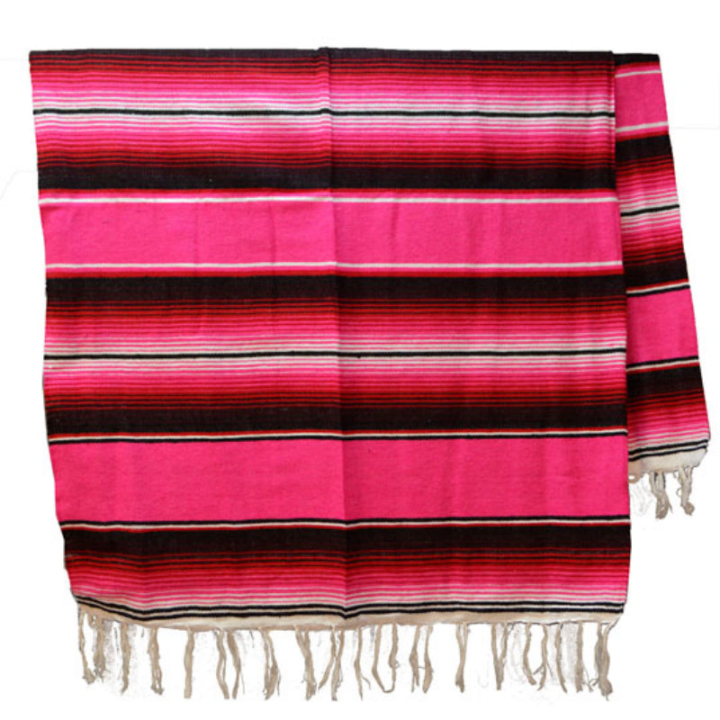 THE ROD SQUAD - Mexican Sarape Blanket X-Large - Pink Two Tone for Hotrod & Classic Cars