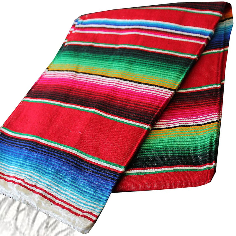 THE ROD SQUAD - Mexican Sarape Blanket X-Large - Red for Hotrod & Classic Cars