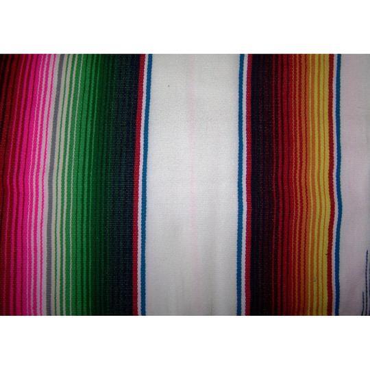 THE ROD SQUAD - Mexican Sarape Blanket X-Large - White for Hotrod & Classic Cars