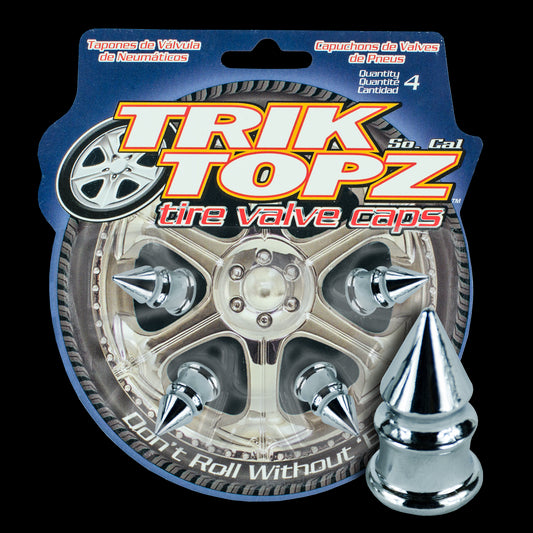Trik Topz TT8091 Tyre Valve Caps - Chrome Spike (Set of 4)