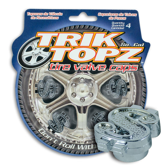 Trik Topz TT8111 Tyre Valve Caps - Chrome Dollar (Set of 4)