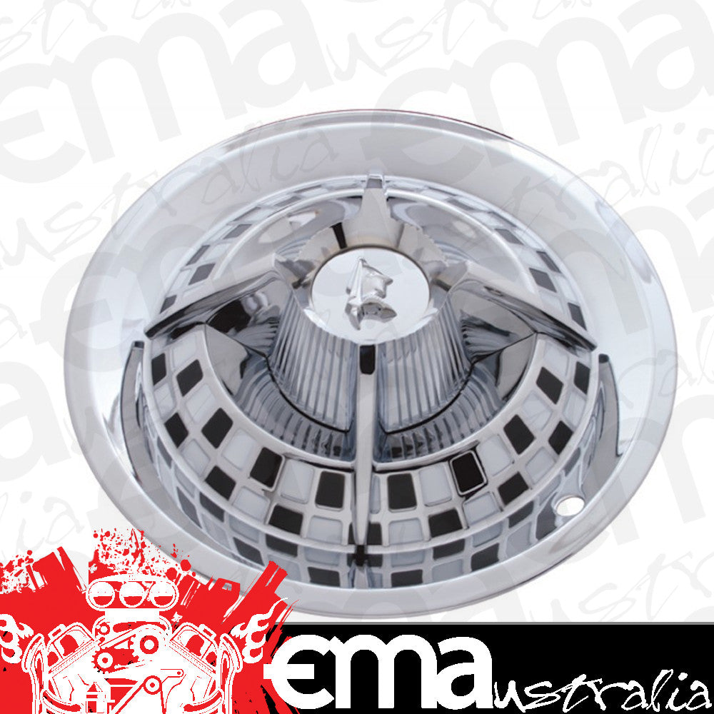 UPI Reproductions UPC5054W Chrome Spider Wheel Covers suit 15" Rims (Set of 4)