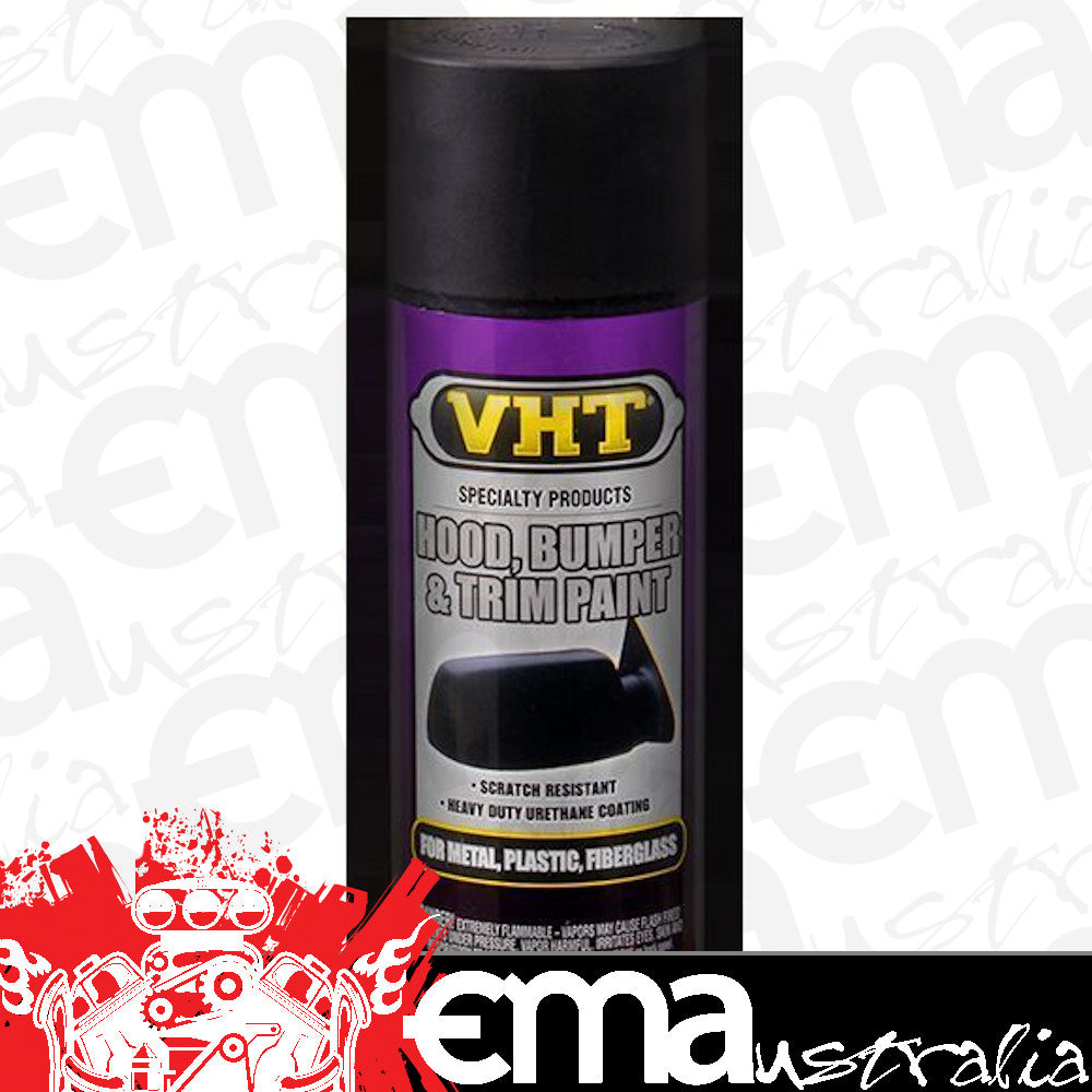 VHT Paints VHTSP27 Hood Bumper & Trim Paint Suit Fiberglass & Plastic Satin Black 11Oz