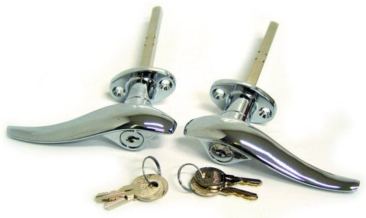 Vintique Inc Outside Door Handles R/H & L/H Stainless Steel (Suit 1932 Ford 3 Window, 1933-34 Ford) (VI40-702350/1-L)