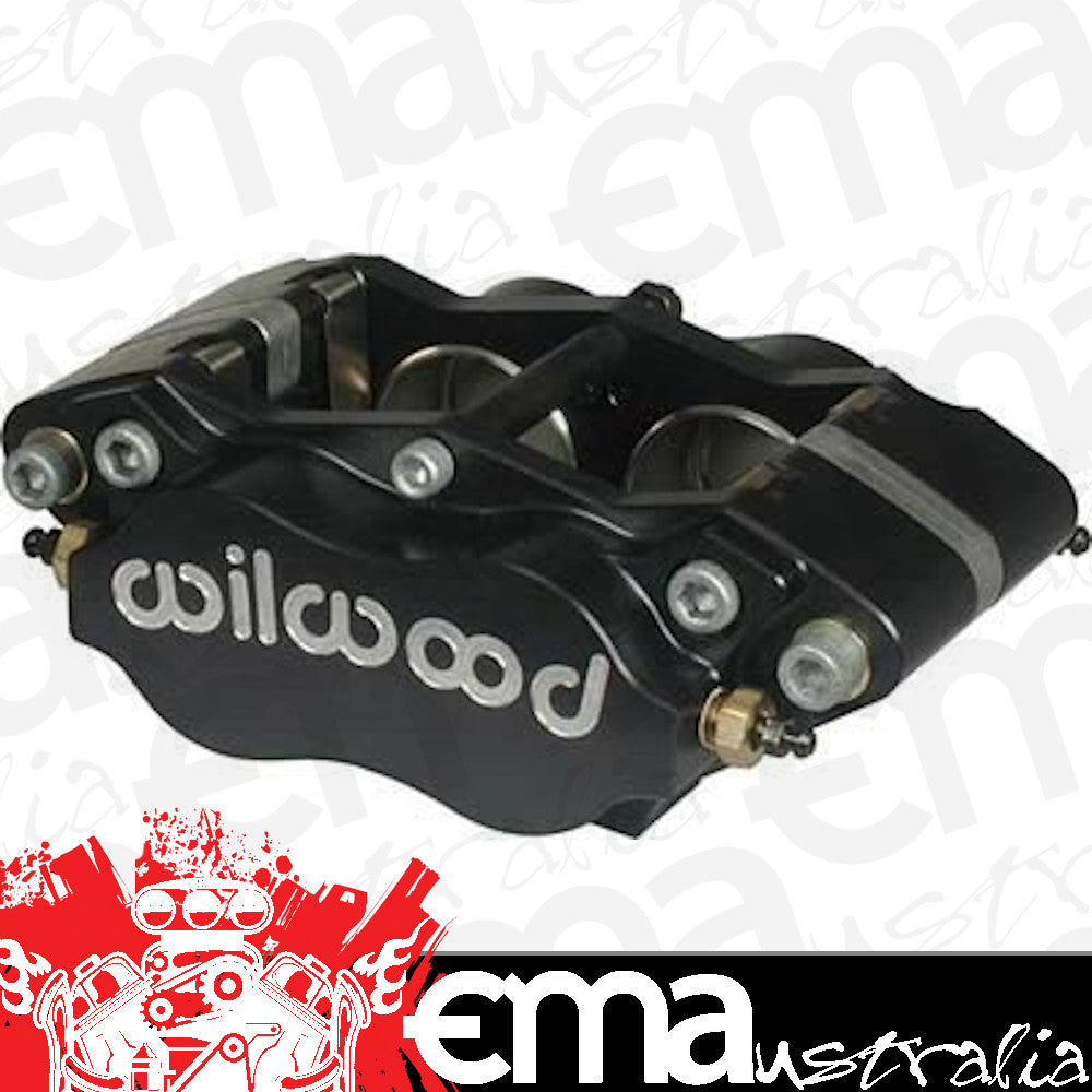 4 Piston Radial Mount Billet Narrow Dynalite Caliper 1.75"/1.75" Bore Size 0.38" Disc Width Side Inlet 7216 Pad Plate WB120-6453-SI