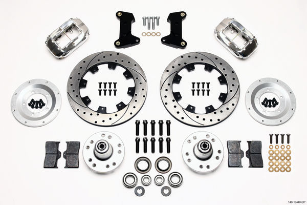 WILWOOD DYNALITE FRONT BRAKE KIT Ford XR-XF DRILLED POLISHED WB 140-11072-DP