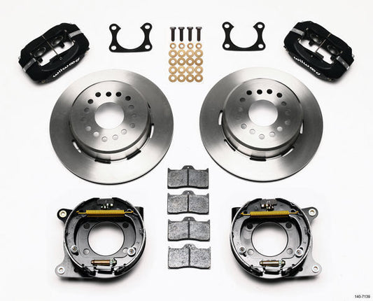 WILWOOD DYNALITE 4 SPOT REAR BRAKE KIT 9in Ford 2.36" AXLE OFFSET WB 140-1739